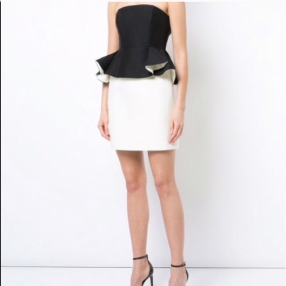 Halston Heritage Peplum Dress Size 2 - Picture 2 of 3